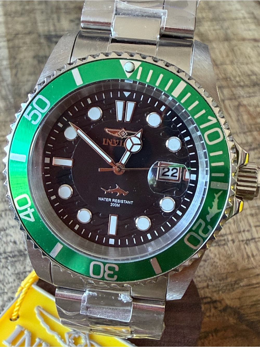 NEW Invicta Pro Diver Isobar Green Bezel Stainless Steel Watch 42mm 200M WR NIB - Picture 2 of 8